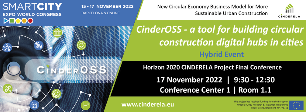 Bild: CINDERELA Project Final Conference: CinderOSS - a tool for building digital circular construction hubs in cities